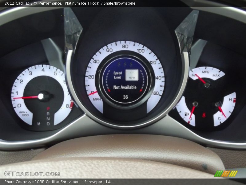 Platinum Ice Tricoat / Shale/Brownstone 2012 Cadillac SRX Performance