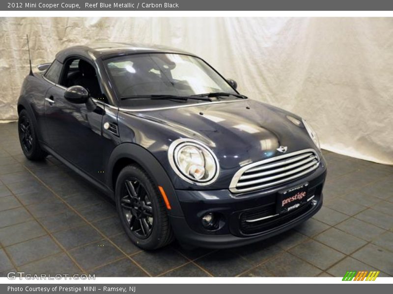 Reef Blue Metallic / Carbon Black 2012 Mini Cooper Coupe