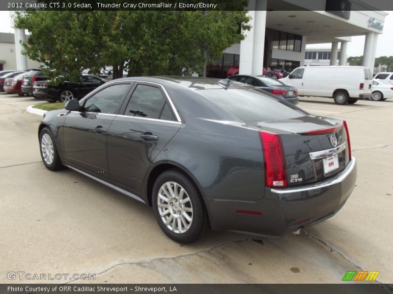 Thunder Gray ChromaFlair / Ebony/Ebony 2012 Cadillac CTS 3.0 Sedan
