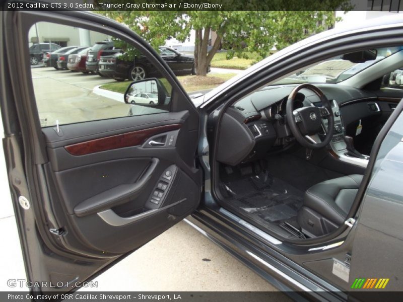 Thunder Gray ChromaFlair / Ebony/Ebony 2012 Cadillac CTS 3.0 Sedan