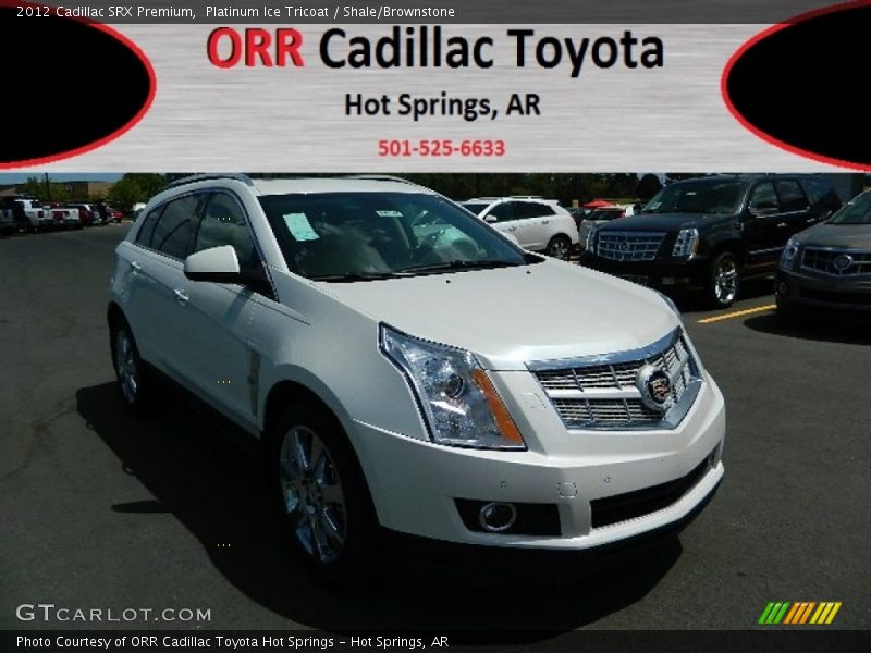 Platinum Ice Tricoat / Shale/Brownstone 2012 Cadillac SRX Premium