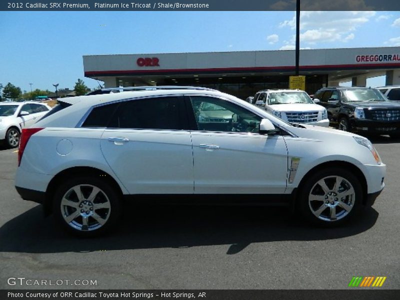 Platinum Ice Tricoat / Shale/Brownstone 2012 Cadillac SRX Premium