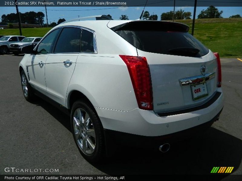 Platinum Ice Tricoat / Shale/Brownstone 2012 Cadillac SRX Premium