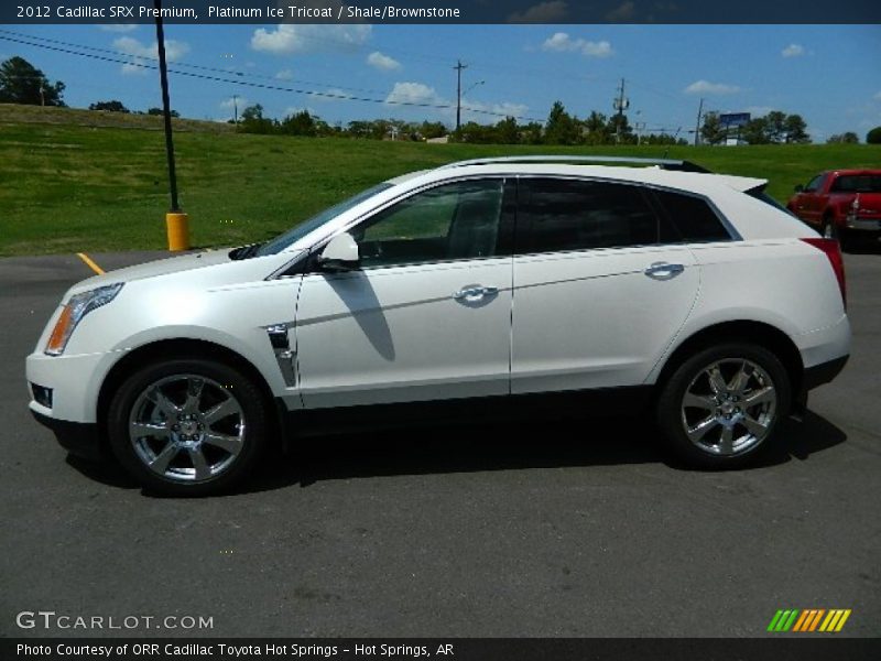 Platinum Ice Tricoat / Shale/Brownstone 2012 Cadillac SRX Premium