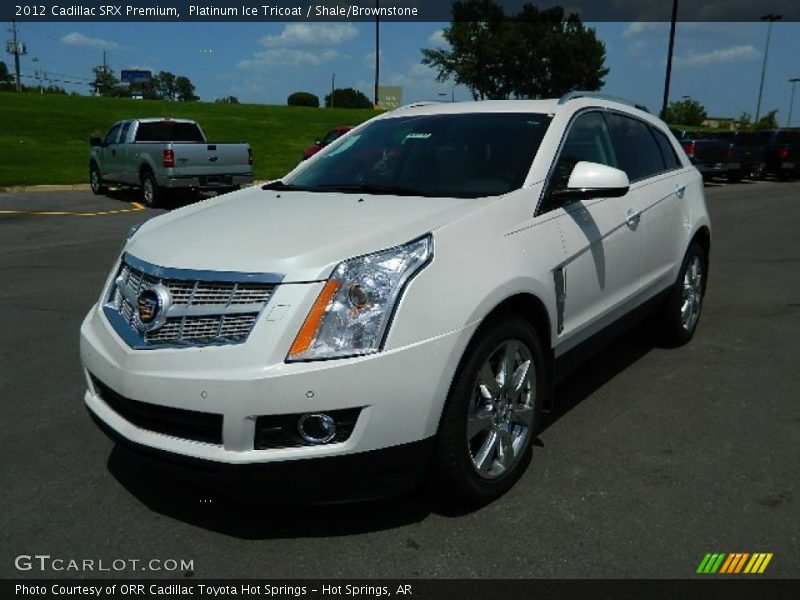 Platinum Ice Tricoat / Shale/Brownstone 2012 Cadillac SRX Premium
