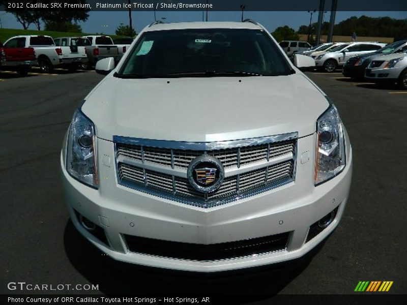 Platinum Ice Tricoat / Shale/Brownstone 2012 Cadillac SRX Premium
