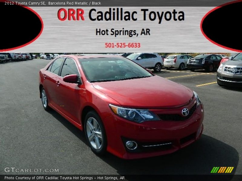 Barcelona Red Metallic / Black 2012 Toyota Camry SE