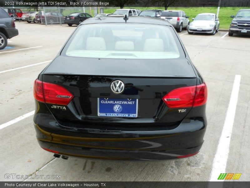 Black / Cornsilk Beige 2012 Volkswagen Jetta TDI Sedan