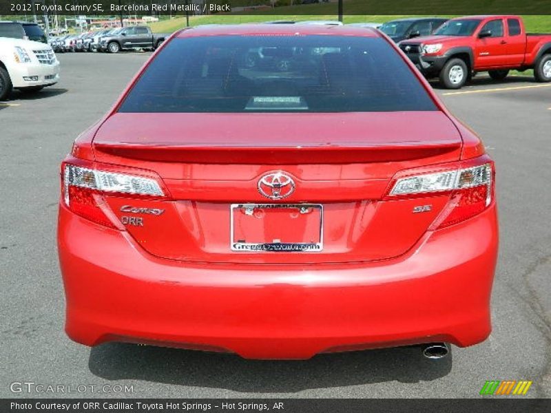 Barcelona Red Metallic / Black 2012 Toyota Camry SE