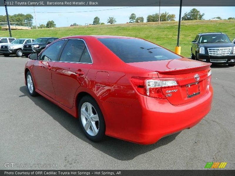 Barcelona Red Metallic / Black 2012 Toyota Camry SE