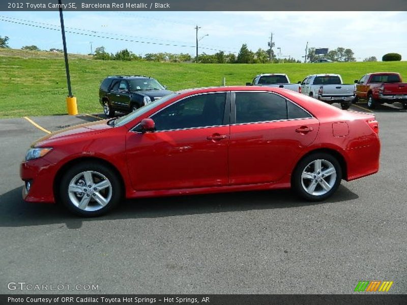Barcelona Red Metallic / Black 2012 Toyota Camry SE