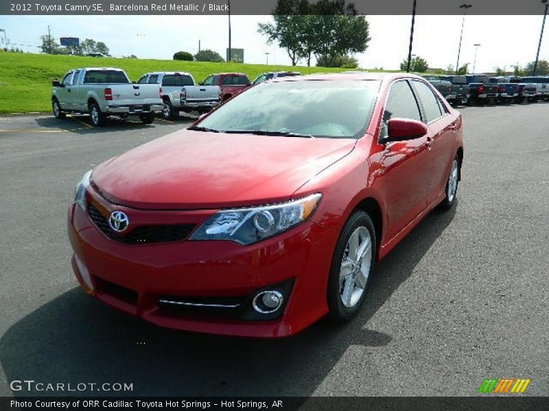 Barcelona Red Metallic / Black 2012 Toyota Camry SE