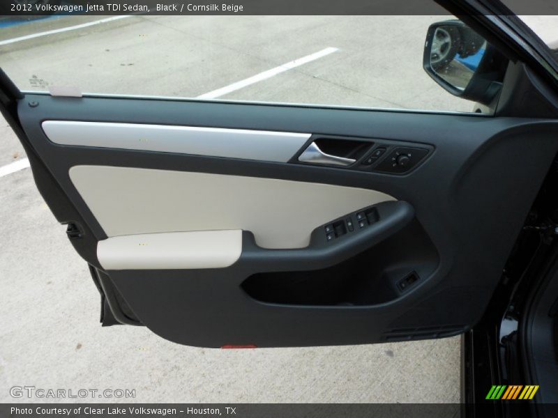 Black / Cornsilk Beige 2012 Volkswagen Jetta TDI Sedan