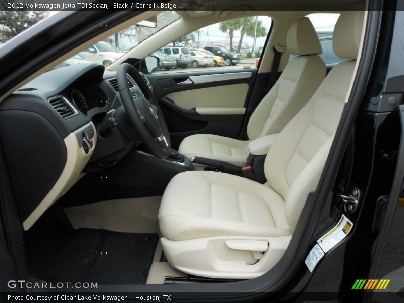 Black / Cornsilk Beige 2012 Volkswagen Jetta TDI Sedan