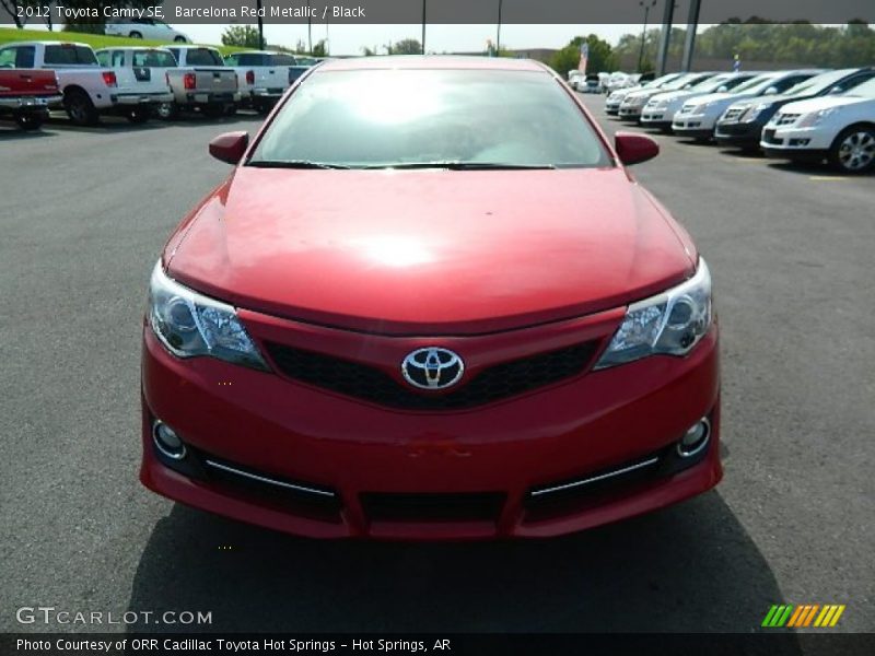 Barcelona Red Metallic / Black 2012 Toyota Camry SE