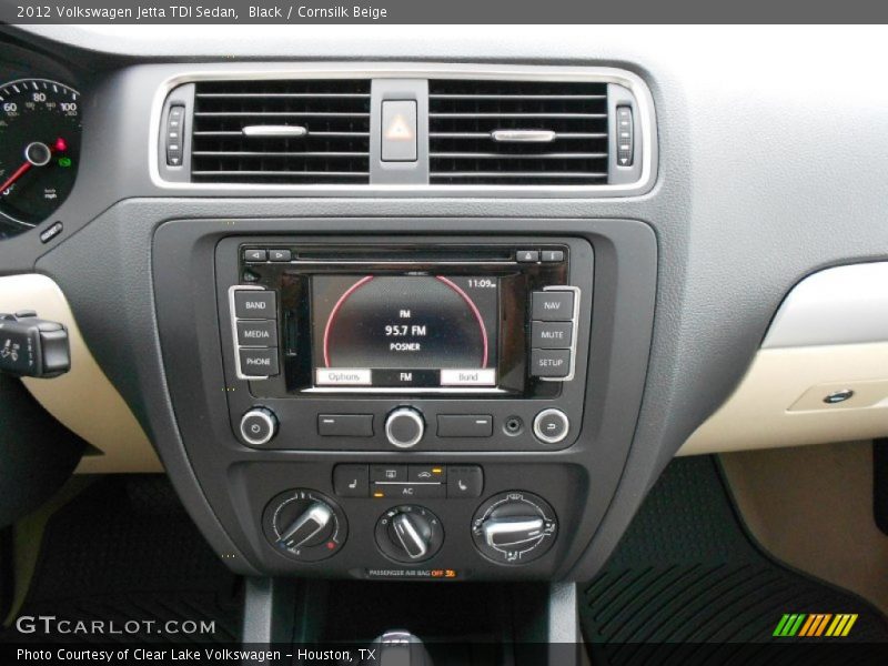 Black / Cornsilk Beige 2012 Volkswagen Jetta TDI Sedan