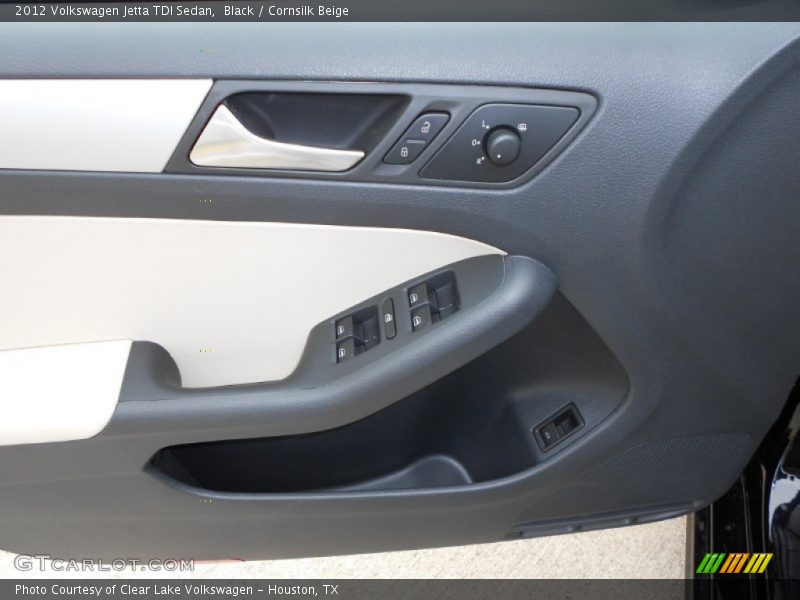 Black / Cornsilk Beige 2012 Volkswagen Jetta TDI Sedan