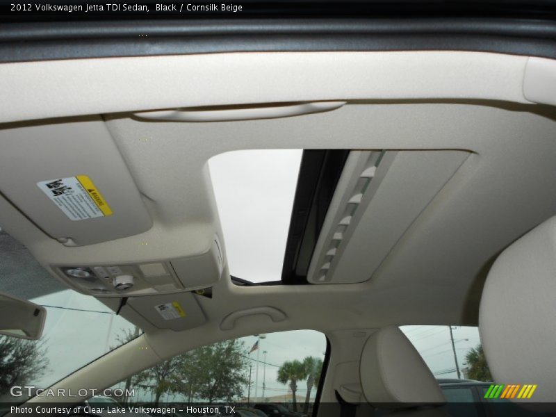 Black / Cornsilk Beige 2012 Volkswagen Jetta TDI Sedan