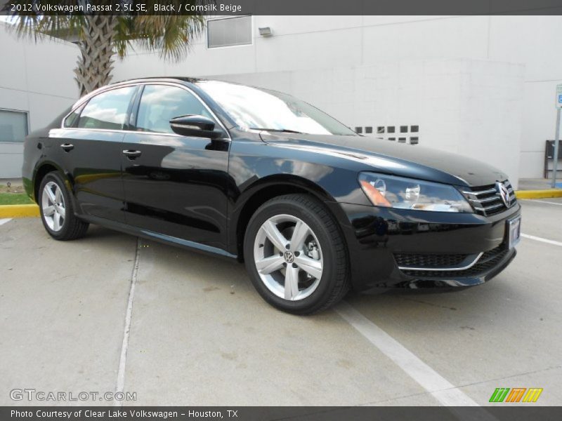 Black / Cornsilk Beige 2012 Volkswagen Passat 2.5L SE