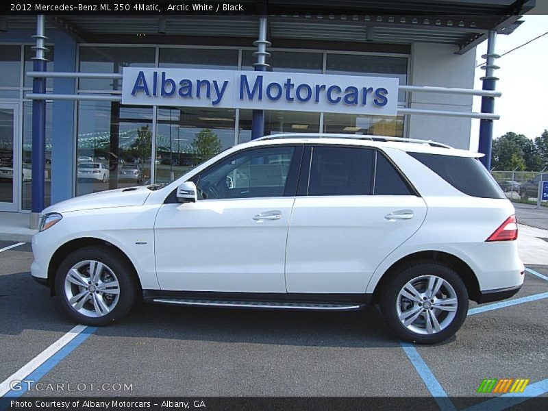 Arctic White / Black 2012 Mercedes-Benz ML 350 4Matic