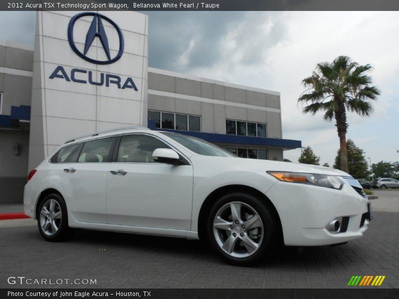 Bellanova White Pearl / Taupe 2012 Acura TSX Technology Sport Wagon