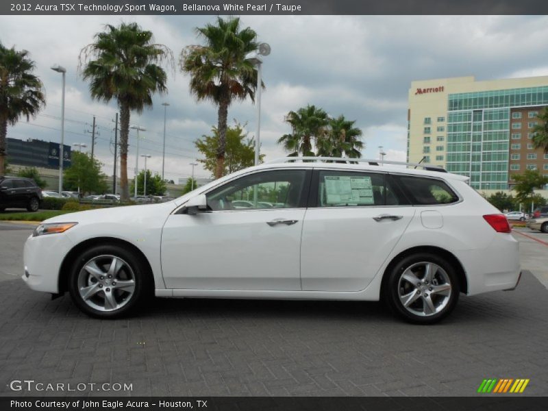 Bellanova White Pearl / Taupe 2012 Acura TSX Technology Sport Wagon