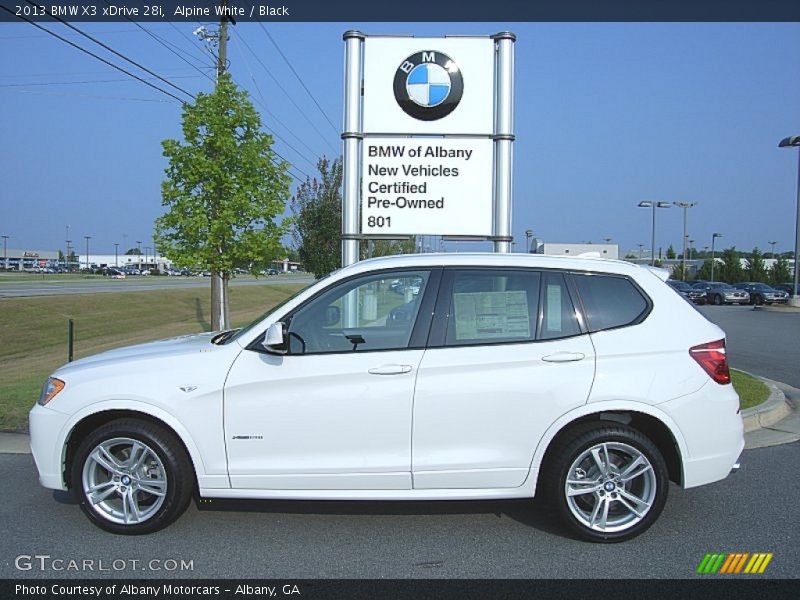 Alpine White / Black 2013 BMW X3 xDrive 28i