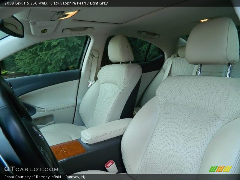 Black Sapphire Pearl / Light Gray 2009 Lexus IS 250 AWD