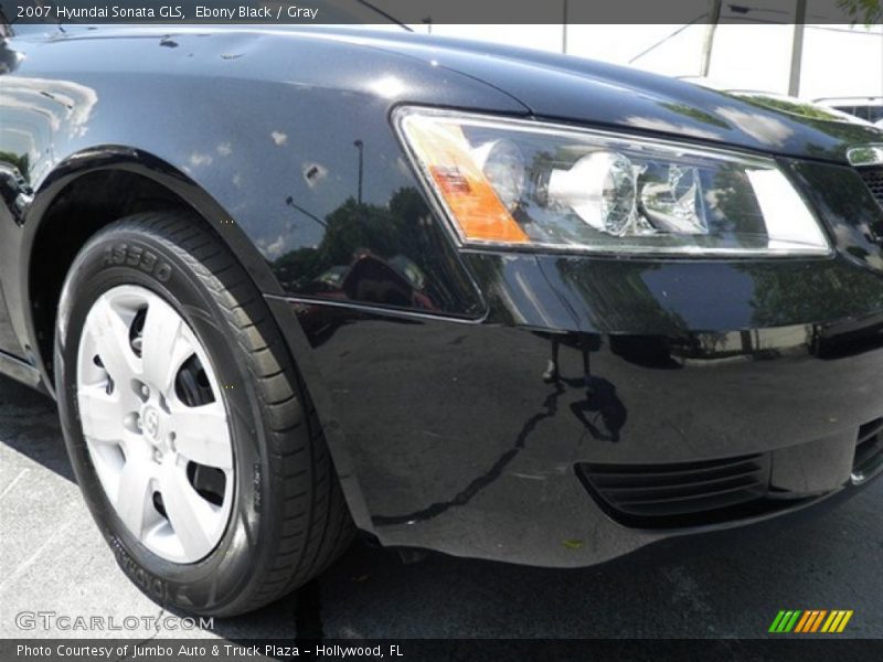 Ebony Black / Gray 2007 Hyundai Sonata GLS