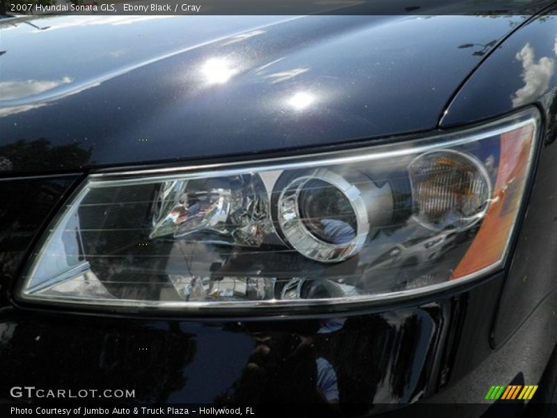 Ebony Black / Gray 2007 Hyundai Sonata GLS