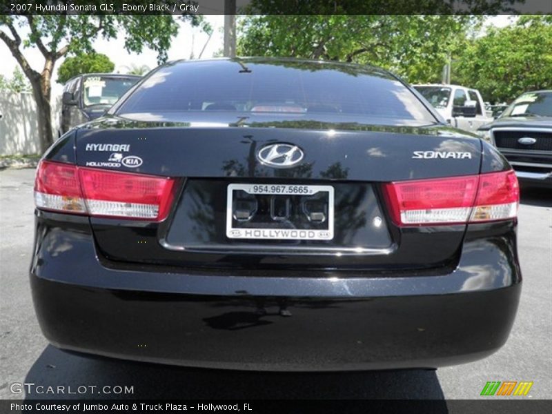 Ebony Black / Gray 2007 Hyundai Sonata GLS