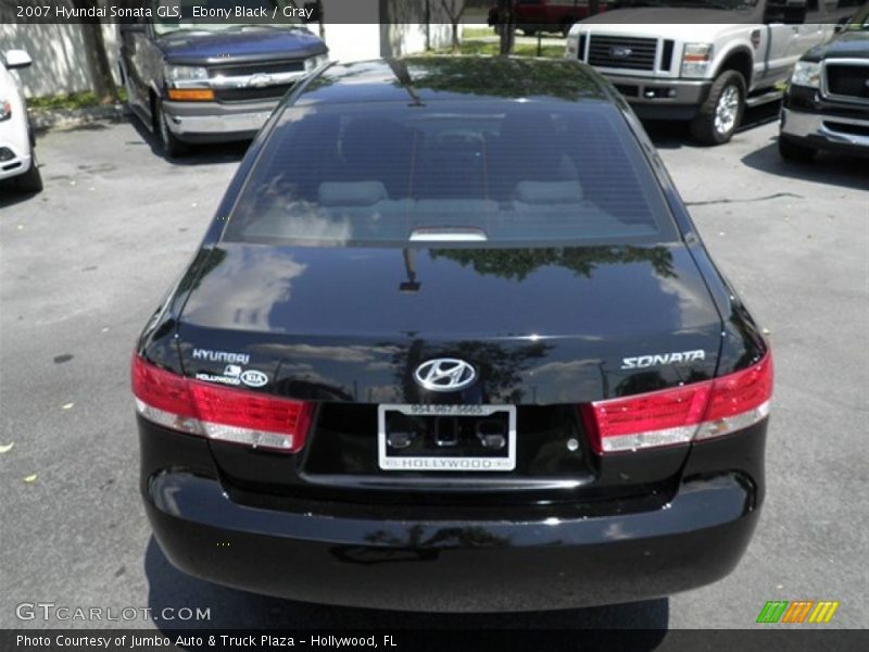 Ebony Black / Gray 2007 Hyundai Sonata GLS