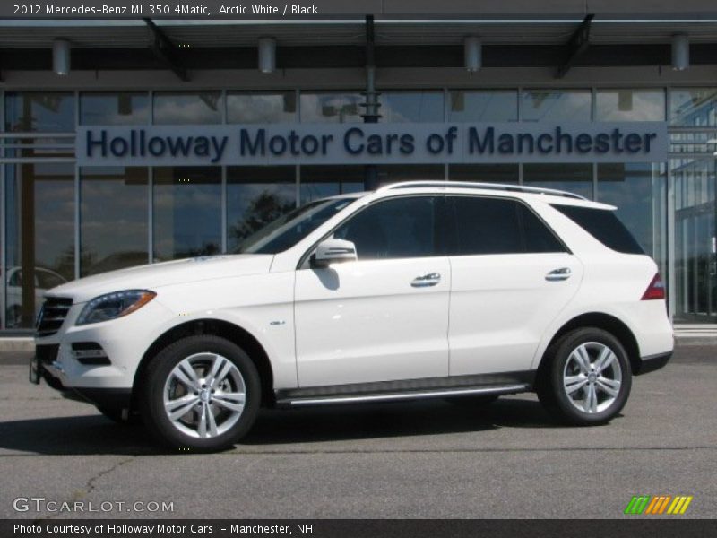 Arctic White / Black 2012 Mercedes-Benz ML 350 4Matic
