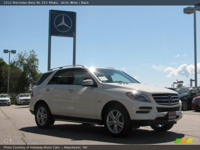 Arctic White / Black 2012 Mercedes-Benz ML 350 4Matic