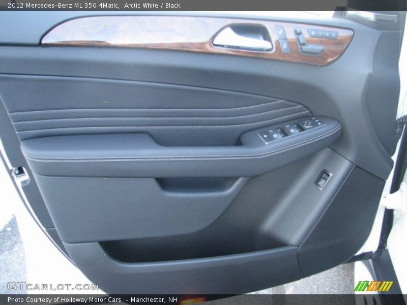Arctic White / Black 2012 Mercedes-Benz ML 350 4Matic
