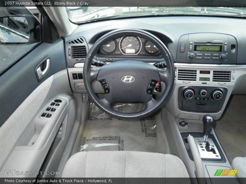 Ebony Black / Gray 2007 Hyundai Sonata GLS