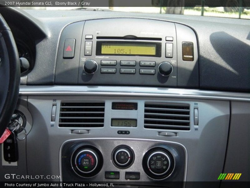 Ebony Black / Gray 2007 Hyundai Sonata GLS