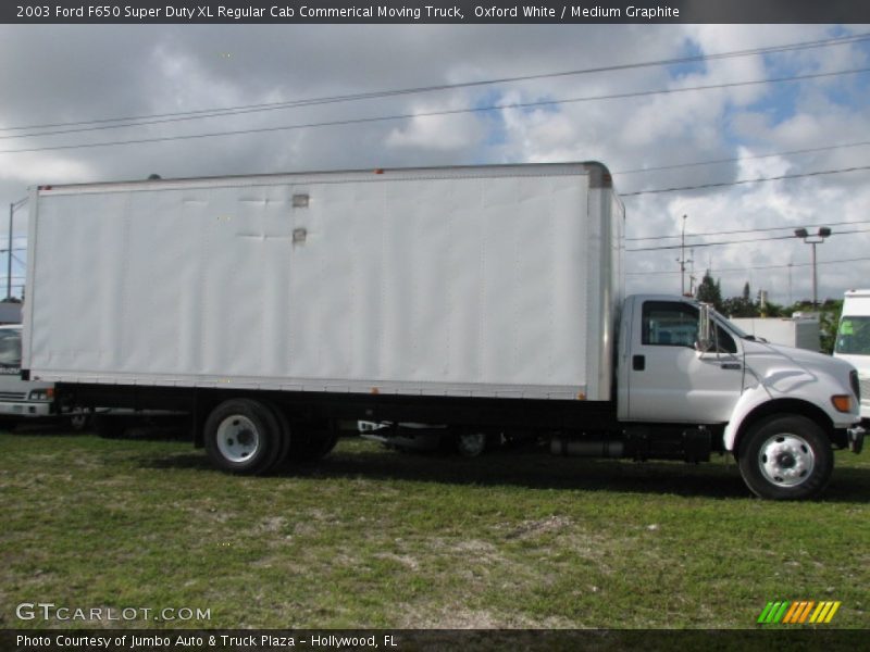 Oxford White / Medium Graphite 2003 Ford F650 Super Duty XL Regular Cab Commerical Moving Truck