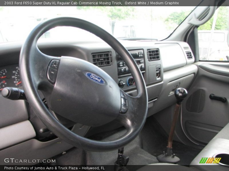 Oxford White / Medium Graphite 2003 Ford F650 Super Duty XL Regular Cab Commerical Moving Truck