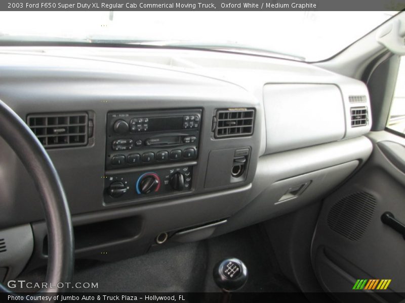 Oxford White / Medium Graphite 2003 Ford F650 Super Duty XL Regular Cab Commerical Moving Truck