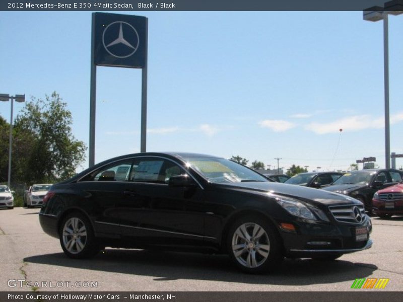 Black / Black 2012 Mercedes-Benz E 350 4Matic Sedan