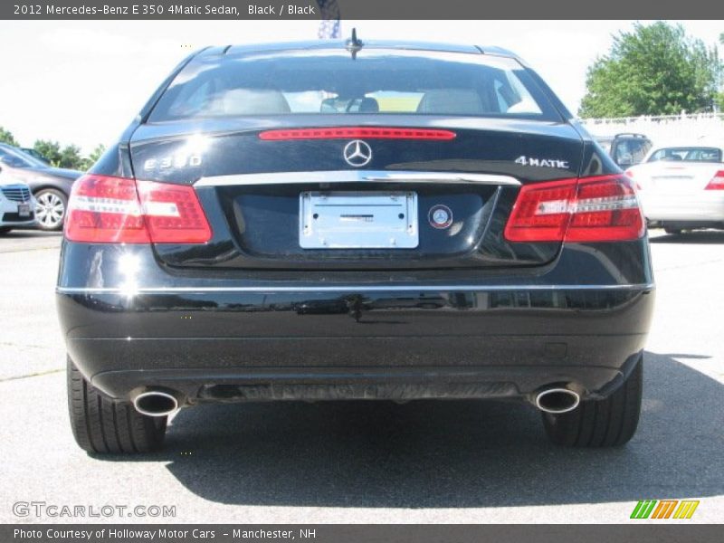 Black / Black 2012 Mercedes-Benz E 350 4Matic Sedan