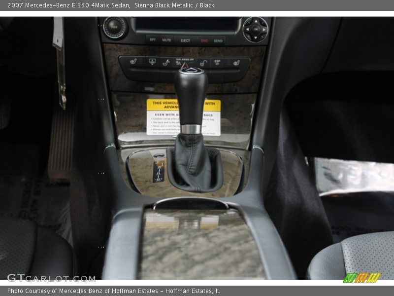 Sienna Black Metallic / Black 2007 Mercedes-Benz E 350 4Matic Sedan