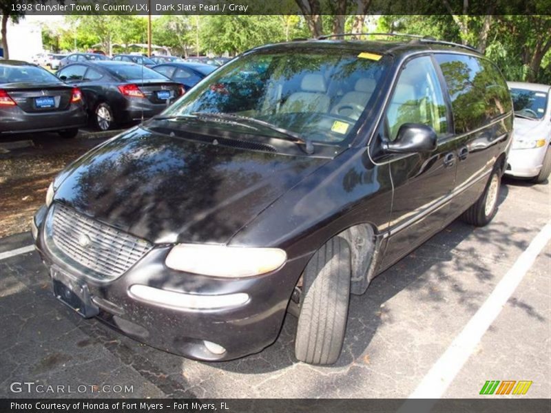 Dark Slate Pearl / Gray 1998 Chrysler Town & Country LXi