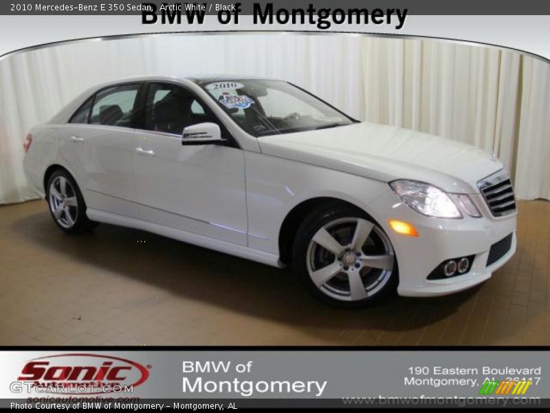 Arctic White / Black 2010 Mercedes-Benz E 350 Sedan