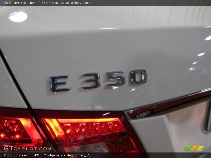 Arctic White / Black 2010 Mercedes-Benz E 350 Sedan