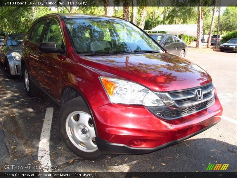 Tango Red Pearl / Gray 2010 Honda CR-V LX