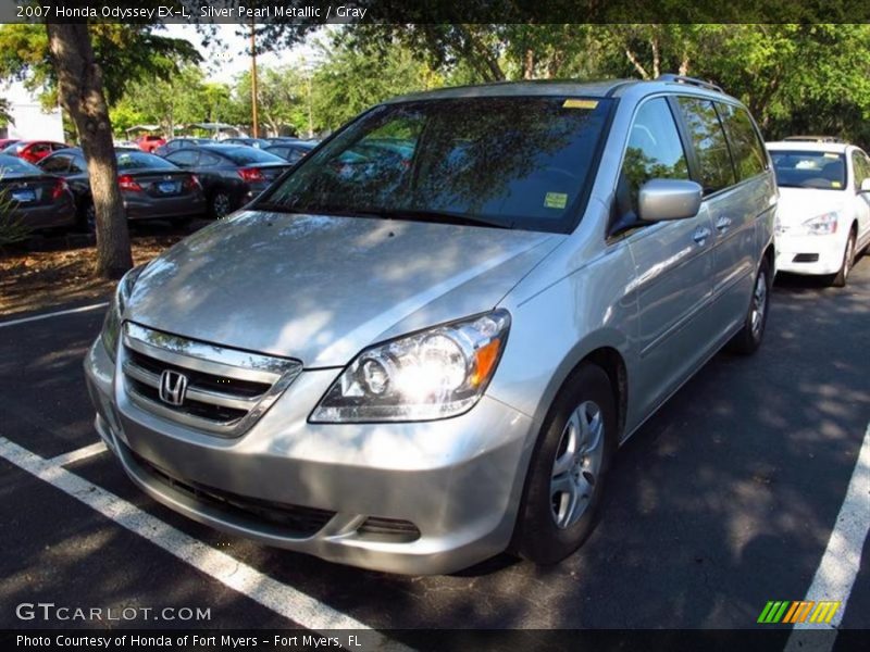 Silver Pearl Metallic / Gray 2007 Honda Odyssey EX-L