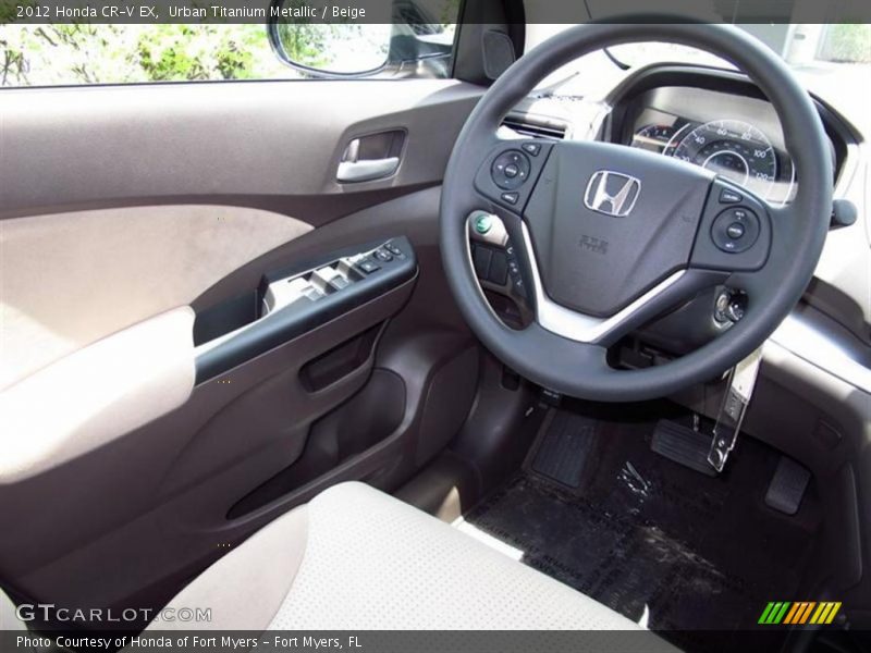 Urban Titanium Metallic / Beige 2012 Honda CR-V EX