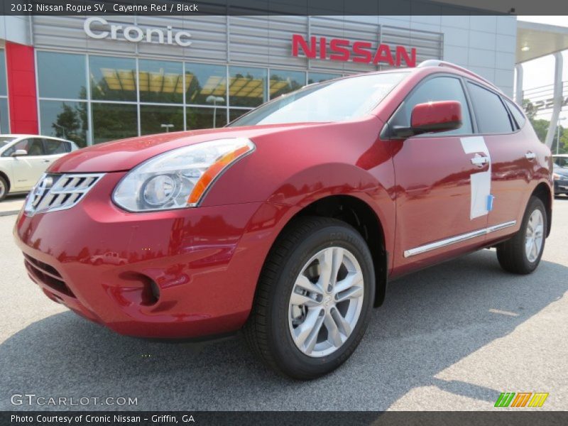 Cayenne Red / Black 2012 Nissan Rogue SV